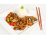   Asian Cuisine, Rice, Beef
