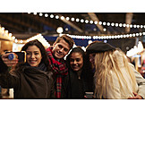   Freundschaft, Weihnachtsmarkt, Selfie