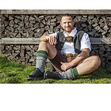   Man, Bavarian, Lederhosen, Costumes