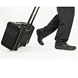   Businessman, Business Travel, Rolling Suitcase
