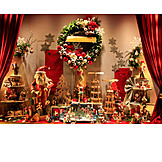   Santa Clause, Christmas Decoration, Wooden Figures, Christmas Pyramid