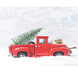   Christmas Tree, Toy Car, Transportation