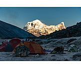   Camping, Bergwanderung, Bhutan