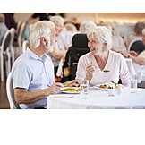   Restaurant, Gemeinsam, Seniorenpaar
