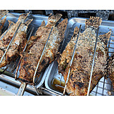   Prepared Fish, Salt Crust, Street Market