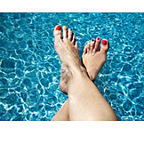   Pool, Feet, Nail Polish