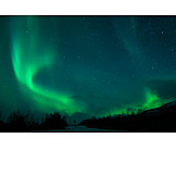   Sternenhimmel, Polarlicht, Aurora Borealis