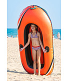   Children, Rubber Boat, Beach Holiday, Beach Holiday