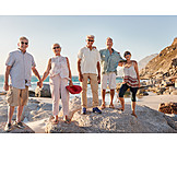   Strand, Urlaub, Senioren, Gruppenbild