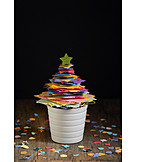   Multi Colored, Christmas Tree, Confetti