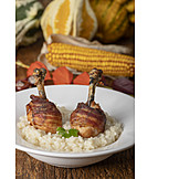   Risotto, Meat Dish, Chicken Drumstick
