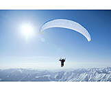   Paragliding, Gleitschirmfliegen, Kaukasus, Georgien