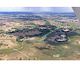   Luftaufnahme, Botswana