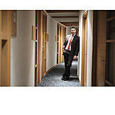   Businessman, Business Travel, Hotel, Corridor