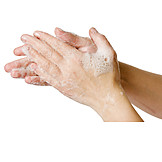   Hände, Einseifen, Hände Waschen