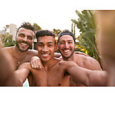   Vacation, Men's Friendship, Selfie