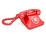   Telephone, Red, Rotary Phone