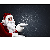   Christmas, Santa Clause, Snowing