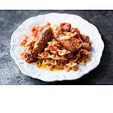  Pasta, Sausages, Farfalle, Lunch