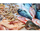   Fisch, Meeresfrüchte, Fischtheke