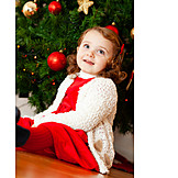   Girl, Christmas Tree Decorations, Christmas Tree