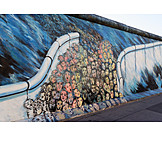   Berliner mauer, Graffiti, East side gallery, 1989, Maueröffnung