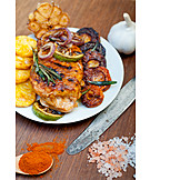   Barbecue, Chicken Breast Filet, Grilled Vegetables