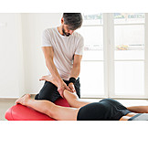   Unterschenkel, Massage, Physiotherapie, Osteopathie