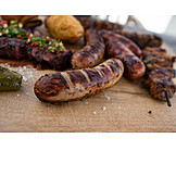   Grooved, Sausage, Barbecue