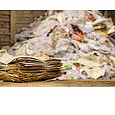   Recycled Paper, Paper Recycling, Newspaper Bundles