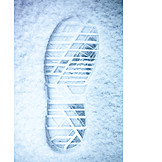   Snow, Footprint, Shoe Profile