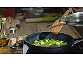   Preparation, Asparagus, Green Asparagus, Pan