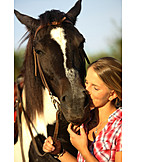   Happy, Horse, Animal Love, Horsewoman