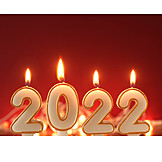   Candle, New Years Eve, 2022