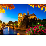   Autumn, Seine, Notre Dame De Paris