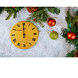   Christmas, Clock, New Years Eve, Midnight