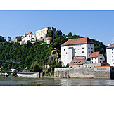   Danube river, Passau, Veste oberhaus