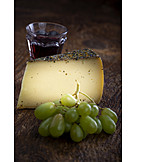   Cheese, Grapes, Red Wine, Dessert