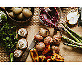   Gemüse, Grüner Spargel, Zutaten, Oktopus