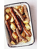   Sausage, Potatoes, Baked Meal, Salsiccia
