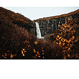   Wasserfall, Herbststimmung, Svartifoss