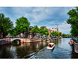   Kanal, Holland, Amsterdam, Stadtansichten