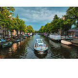   Kanal, Niederlande, Amsterdam, Touristenboot