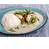   Asiatische Küche, Mittagessen, Hühnchencurry