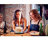   Surprise, Friends, Birthday Cake, Birthday Party