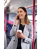   Woman, Coffee, On The Phone, Train