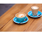   Kaffee, Milchschaum, Tulpe, Latte Art