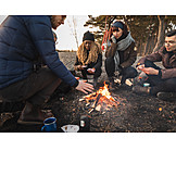   Campfire, Picnic, Outdoor, Heating