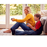   Mother, Smiling, Childhood, Son, Video Game