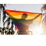   Demonstration, Lgbtq, Regenbogenflagge